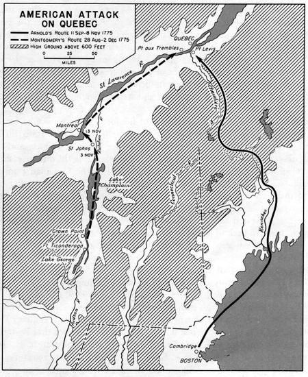 Map to Quebec